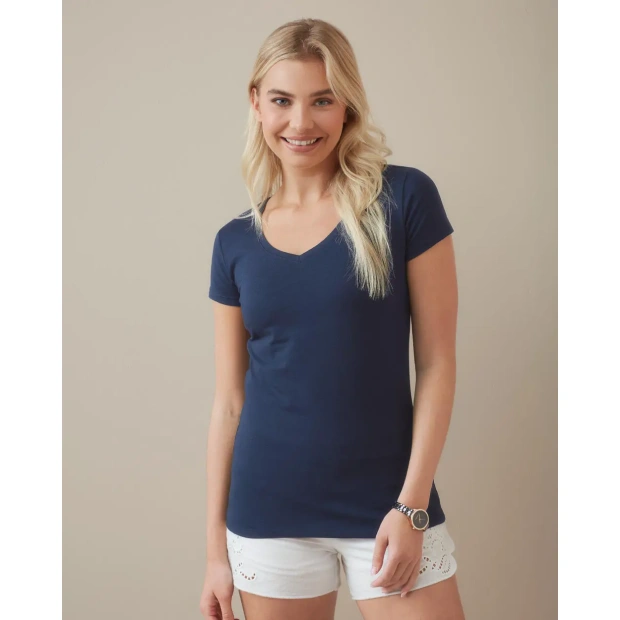 Stretch-T V-neck for women
