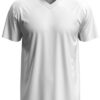 STEDMAN-ST2300-v-neck-kaelus-meeste-t-särk-valge-white-trükk