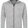 STEDMAN-ST5850-meeste-fliis-kootud-jakk-fleece-knitted-hele-hall-light-grey-melange