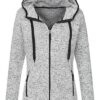 STEDMAN-ST5950-naiste-fliis-jakk-kootud-knitted-fleece-hall-light-grey-melange-LGM